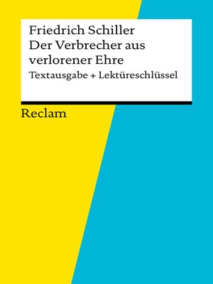 cover image of Textausgabe + Lektüreschlüssel. Friedrich Schiller